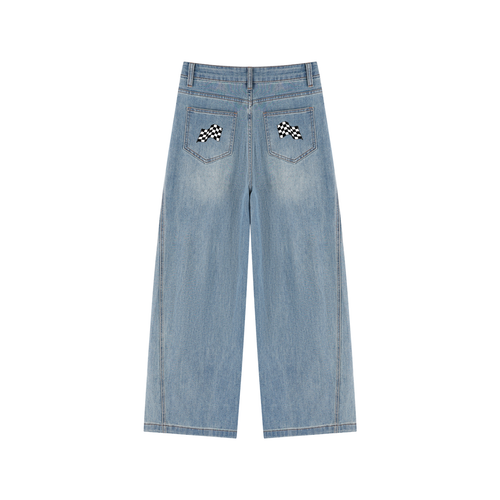 Lavish en’s Vintage Wash High Rise Wide Leg Jeans