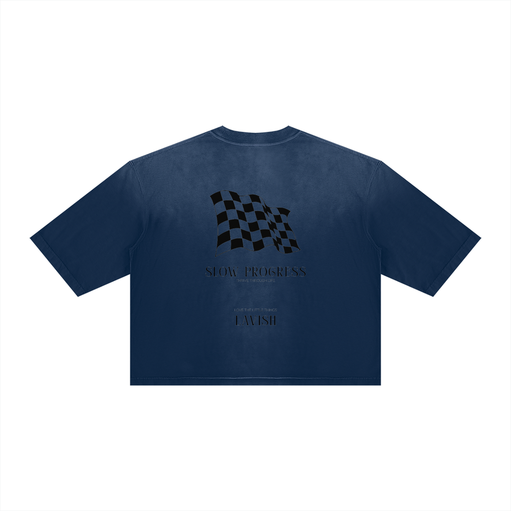 LAVISH Unisex Vintage Wash Sunfade Boxy T-Shirt