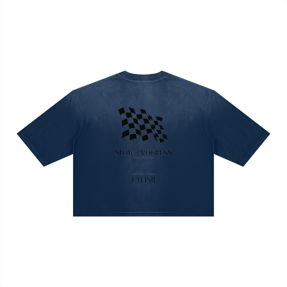 LAVISH Unisex Vintage Wash Sunfade Boxy T-Shirt
