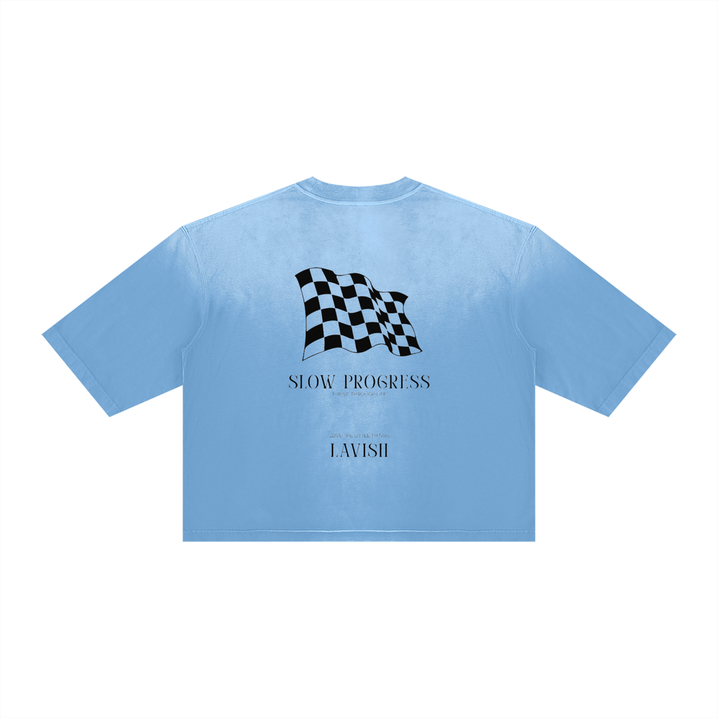 LAVISH Unisex Vintage Wash Sunfade Boxy T-Shirt
