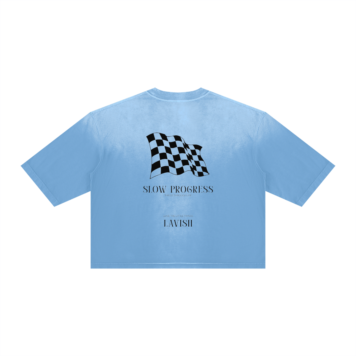 LAVISH Unisex Vintage Wash Sunfade Boxy T-Shirt