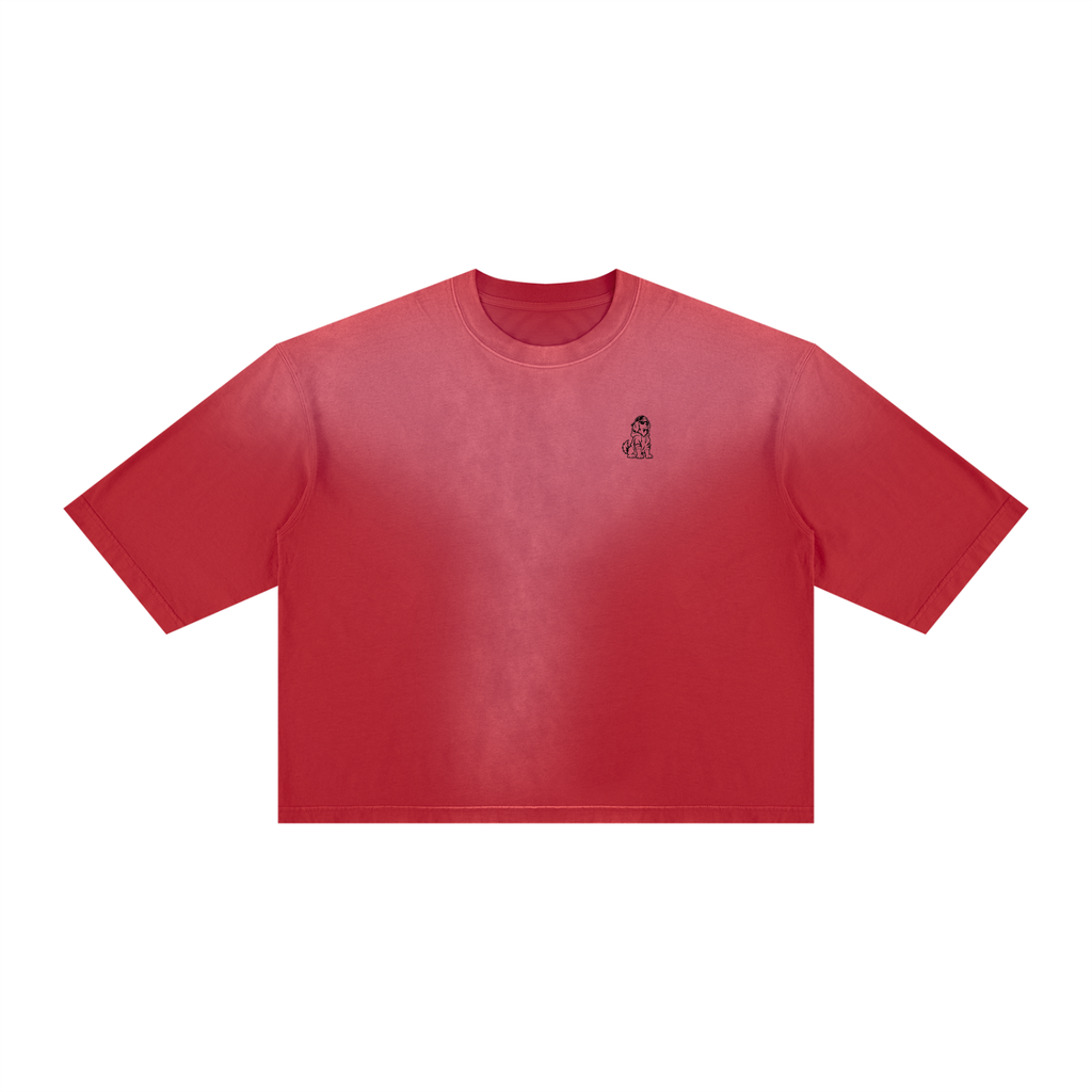 LAVISH Unisex Vintage Wash Sunfade Boxy T-Shirt