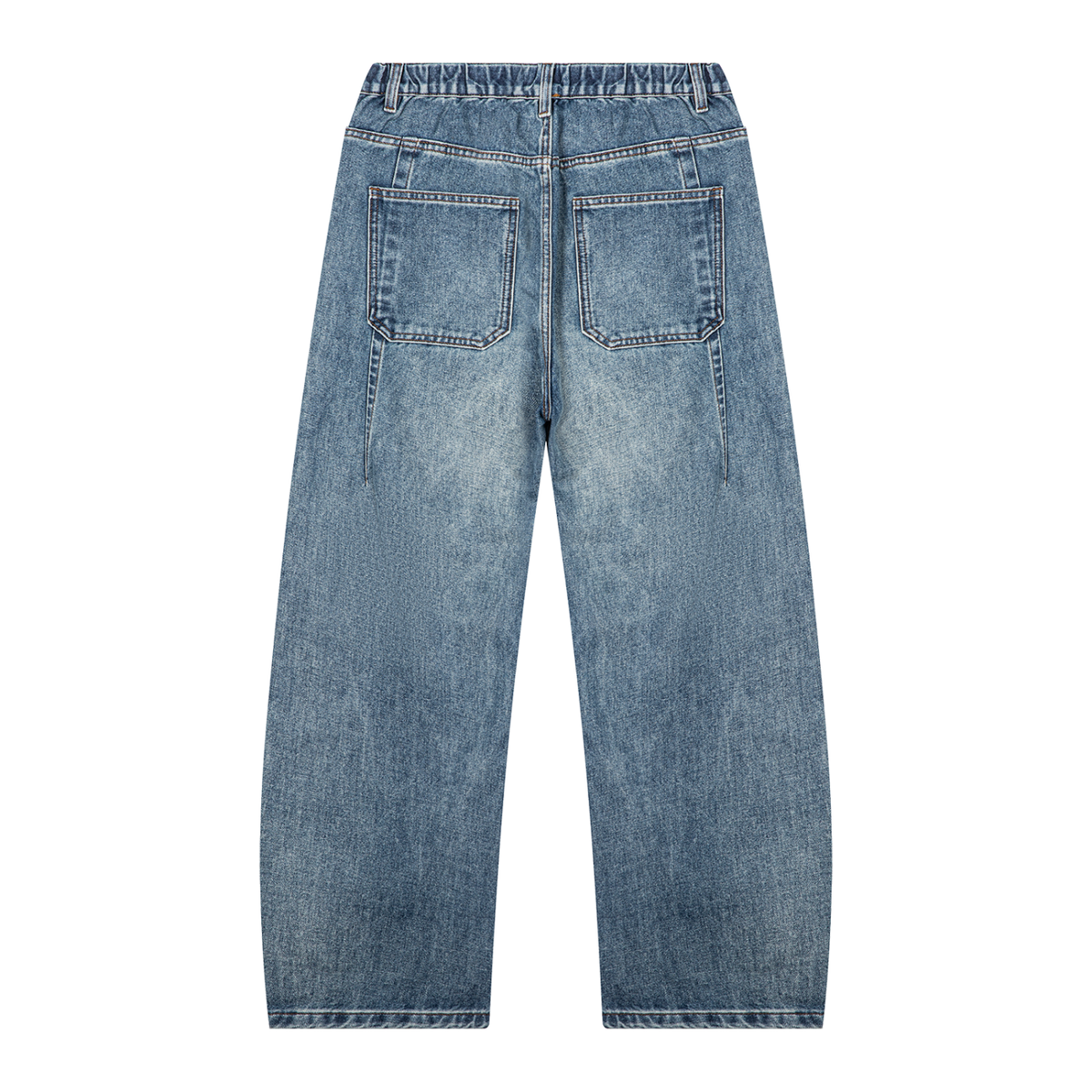 Lavish Unisex Vintage Wash Barrel Leg Denim Jeans